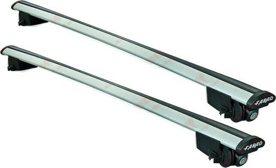 Farad Μπάρες Οροφής Αλουμινίου SM 054 για Toyota RAV 4 2000-2005 (Σετ με πόδια και κλειδαριά) Ασημί