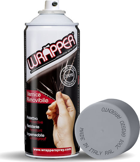 Wrapper Σπρέι Προστατευτικού Φιλμ με Ματ Εφέ Grigio Argento RAL 7001 400ml