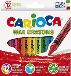 Carioca Wax Crayons Σετ Κηρομπογιές 12 Χρώματα 12τμχ