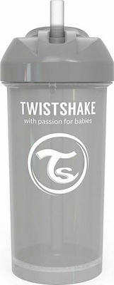 Twistshake Παιδικό Ποτηράκι Straw Cup από Πλαστικό Μπλε 360ml για 6m+