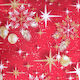 Viopros Christmas Tableware Ornaments Fabric Placemats Red 45x32cm 4 Pieces