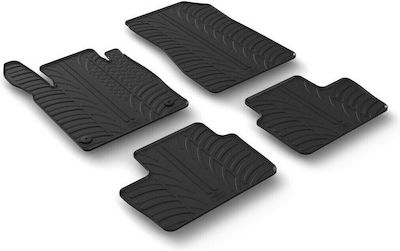 Lampa Set of Front and Rear Mats 4pcs from Rubber for Nissan Juke Black