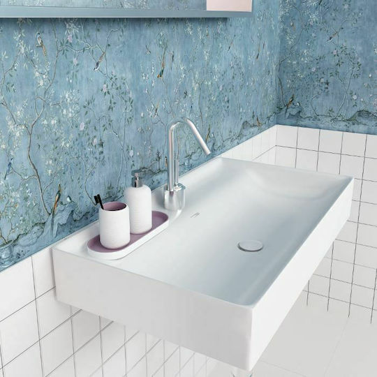 Orabella Touch 61 Aufgesetztes Waschbecken Porzellan 61x46x12.5cm Weiß
