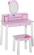 Kids Chest of Drawer με Καθρέπτη Pink with 1 Drawer 60x34x93εκ.