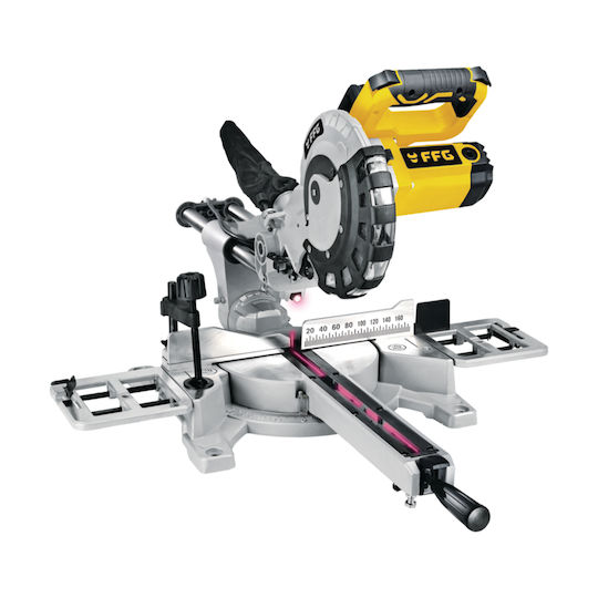 FFG SCMS 210 PLUS Miter Saw Electric Sliding with Power 1450W, Laser Guide & Cutting Disc Diameter 210mm