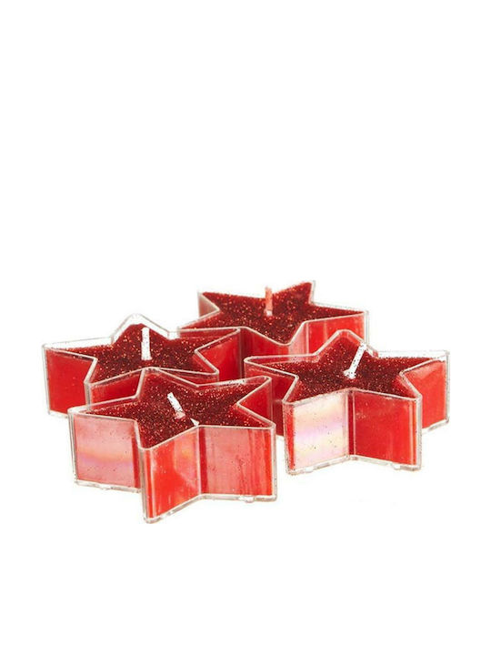 Atmosphera Christmas Red Candle 4pcs