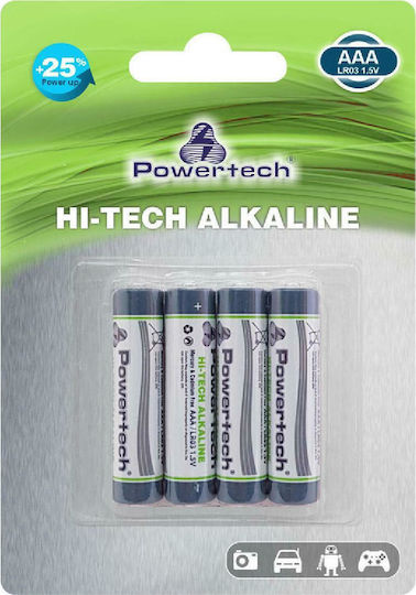 Powertech Hi-Tech Alkaline Batterien AAA 1.5V 4Stück PT-944