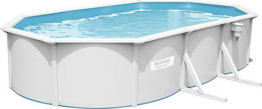 Bestway Hydrium Овален Басейн PVC 19.929л с Метална Рамка 610x360x120см Бял