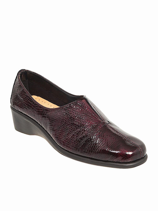 697-20535 Mocasini dama în culoarea Burgundy
