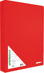 A&G Paper Clipboard with 2 Rings for Paper A4 Red 1pcs