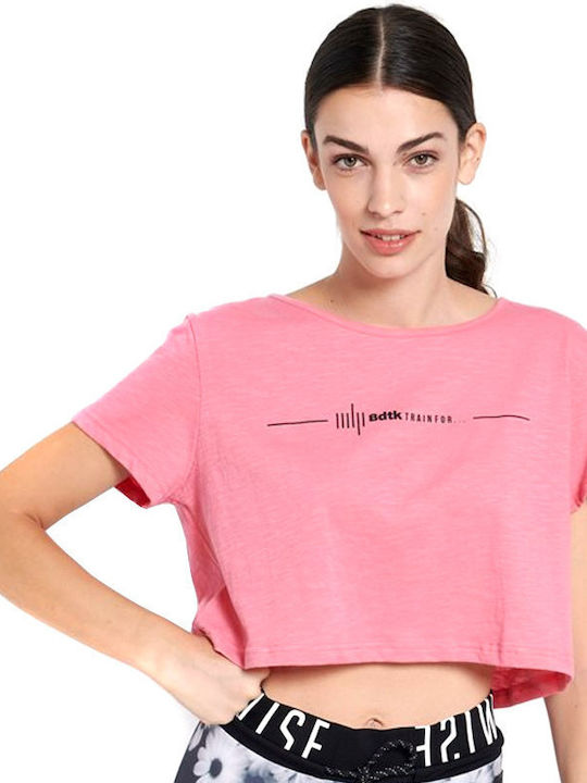 Women's Athletic Crop Top Short Sleeve Babe