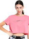 Women's Athletic Crop Top Short Sleeve Babe