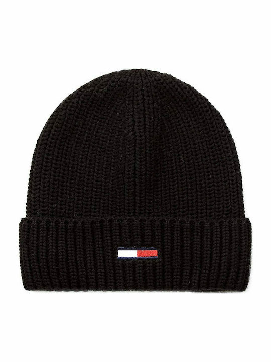 Beanie Beanie with Rib Knit in Black color