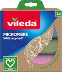 Vileda Microfibre Cloth Lavete de Curățare cu Microfibre Utilizare generală Colorate 3buc 168310
