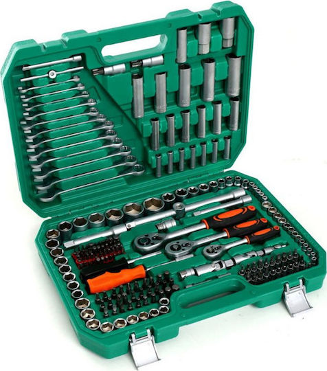 Kraft & Dele Ratschen- & Steckschlüssel-Sets 1\2" & 1\4" & 3\8" 216Stück