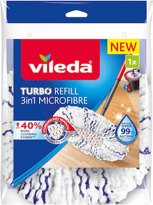 Vileda Ανταλλακτικό Σφουγγαρίστρα με Μικροίνες Refill Turbo 3in1 Microfiber 167749