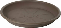 Plastecnic Omnia 40 Round Plate Pot Beige 40x40cm