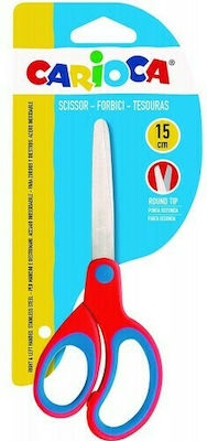 Carioca Children's Scissors for Crafts 15cm with Metallic Blade Red