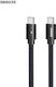 Remax Colorado Series Braided USB 2.0 Cable USB-C male - USB-C 100W PD Μαύρο 1m RC-196c