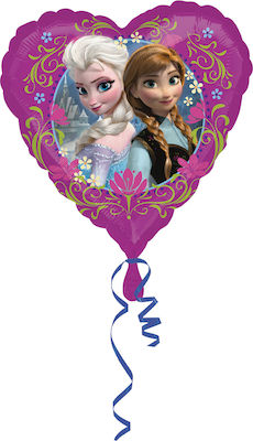 Balloon Foil Frozen Heart Purple 43cm