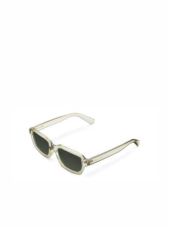 Meller Adisa Sunglasses with Sand Olive Plastic Frame and Green Lens AD-SANDOLI