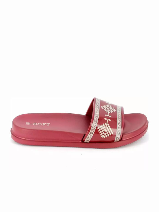 B-Soft Slides Burgundy