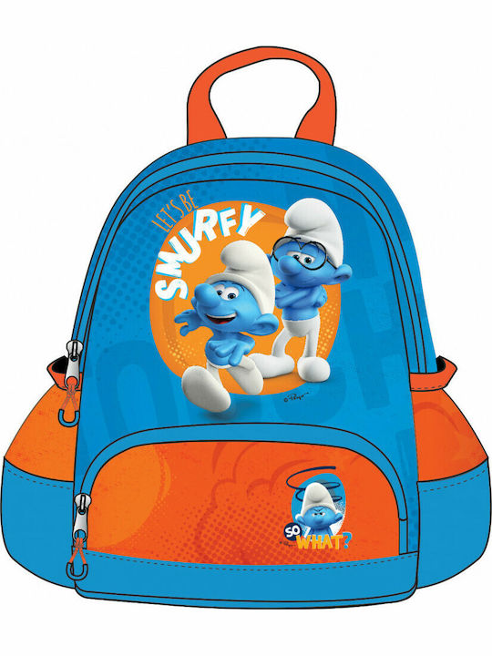 Gim Mini Smurfs Schulranzen Rucksack Kindergarten in Blau Farbe 12Es