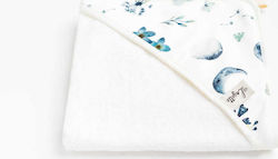 Layette Βρεφική Κάπα-Μπουρνούζι με Κουκούλα 85x85εκ.