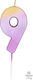 Amscan Birthday Candle Number "9" in Pink Color...