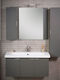 Adamidis Velvet Master 103 Πάγκος με Νιπτήρα Μ99.5xΒ43xΥ48cm Grey/White
