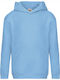 Kids Sweatshirt with Hood and Pockets Light Blue