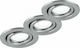 Fan Europe MATRIX-LEDM3 CR Rund Metallisch Einbau Spot mit Fassung GU10 Silber 3Stück