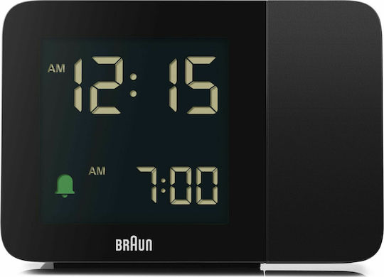 Braun BC015B-DCF Επιτραπέζιο Ψηφιακό Ρολόι LCD με Ξυπνητήρι Μαύρο 67160
