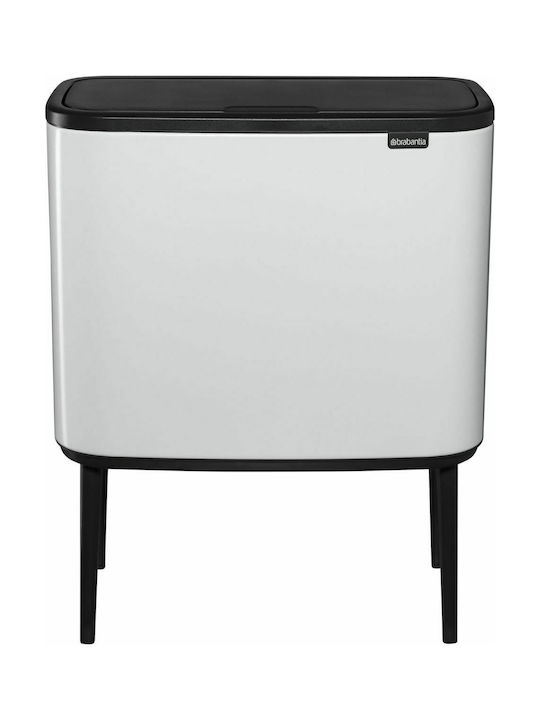 Brabantia Plastic Waste Bin Push White 34L