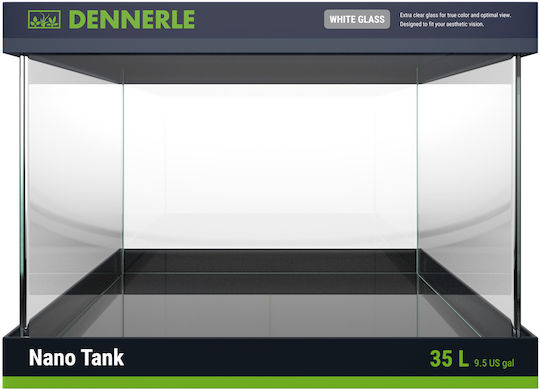 Dennerle Nano Scrapers Tank Fish Aquarium Capacity 35lt with 40x32x28cm White