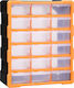 vidaXL Plastic Tool Box with 18 Drawers P38xB16...