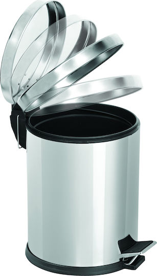 Max Home 307 ER0307005 Inox Badezimmer Mülleimer Sanftes Schließen 5Es Silber Max Home 307 ER0307005 Inox Badezimmer Mülleimer Sanftes Schließen 5Es Silber