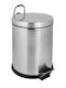 Max Home 308 Inox Toilet Bin with Soft Close Lid 8lt Silver