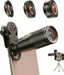 22X Telephoto Lens + 120° Wide Angle Lens + 25X Macro Lens + 205° Fish Eye Lens Σετ Φακών Κάμερας Κινητών Fisheye / Macro / Telephoto / Wide Angle 22x 4τμχ 22X Telephoto Lens + 120° Wide Angle Lens + 25X Macro Lens + 205° Fish Eye Lens Σετ Φακών Κάμερας Κινητών Fisheye / Macro / Telephoto / Wide Angle 22x 4τμχ