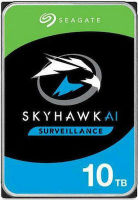 Seagate SkyHawk AI Surveillance 10TB HDD Hard Drive 3.5" SATA III 7200rpm with 256MB Cache for Recorder / NAS / Server