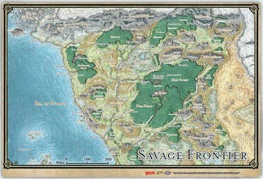 Gale Force Nine Dungeons & Dragons D&D - Savage Frontier Map (53x79cm) 72798