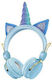 AH805 Unicorn Drahtlos/Kabelgebunden Am Ohr Kinder Kopfhörer Blau (883662_bl)