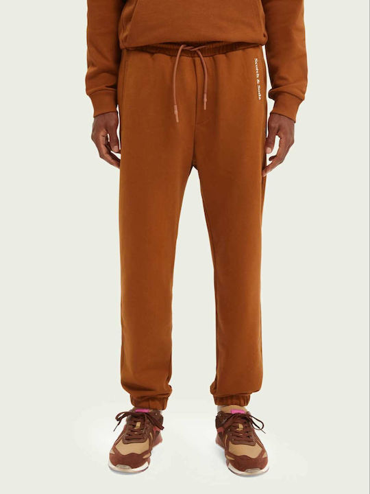 Scotch & Soda Sweatpants with Elastic Brown