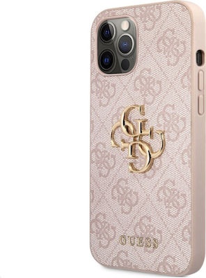 Guess 4G Metal Logo Synthetic Back Cover Pink (iPhone 12 / 12 Pro)