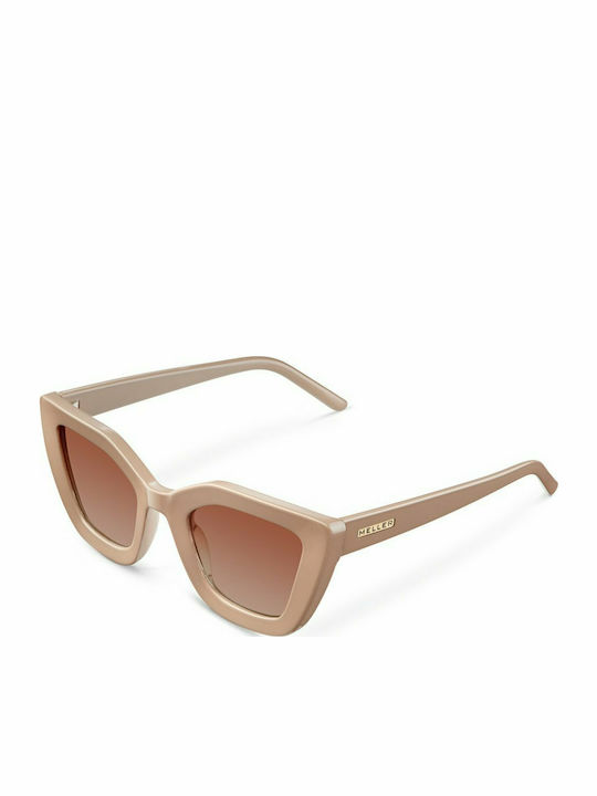 Meller Azalee Women's Sunglasses with Beige Acetate Frame and Brown Lenses All Cream