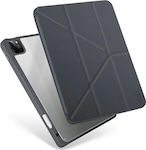 Uniq Moven Flip Cover Plastic / Piele artificială Charcoal Grey (iPad Pro 2021 12.9") UNIQ-NPDP12.9(2021)-MOVGRY
