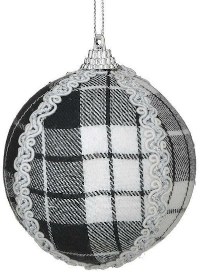 Set of 4 Large Gray Ball Ornaments 10cm