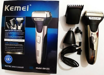 Kemei KM-231 Rechargeable Face Electric Shaver