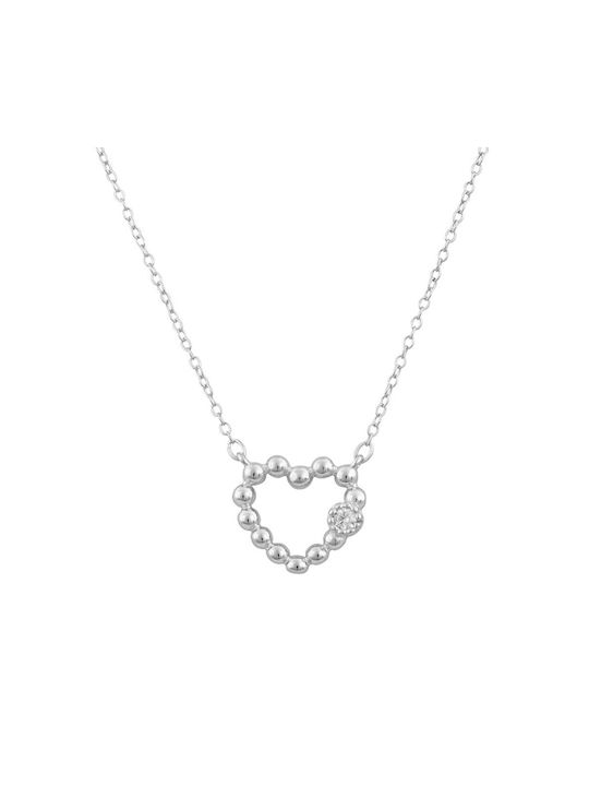 Heart necklace Silver 925, Slevori, ASK-0519.S