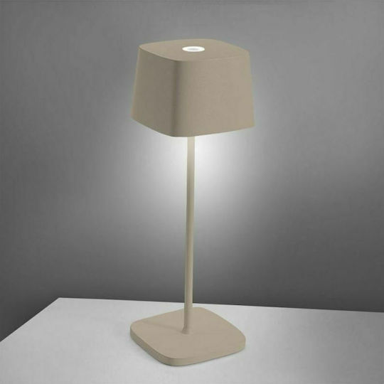 Ai Lati Ofelia LD0870S3 Metall Tischlampe LED mit Gold Schirm und Basis